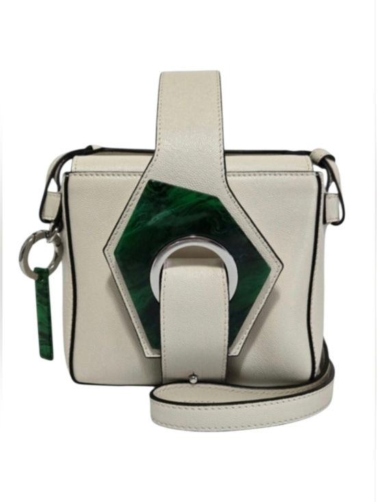 Ganni Handbags - Ganni Leather Micro Crossbody Box Bag In Egret Color & Dustbag-Like New
